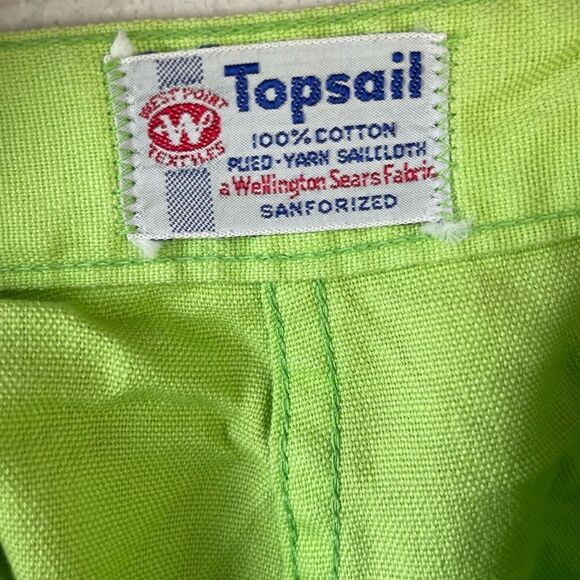 Vintage 60’s/70’s Sears Sanforized Topsoil Green Capri Pants Size Misses 14 - Picture 5 of 5